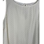 Sail To Sable White Silk Blend Swiss Dot Sleeveless Top Tassel Hem Size Medium Photo 4