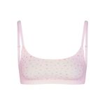 SKIMS NEW  PINK FLORAL SCOOP NECK BRALETTE Size‎ L Photo 10