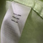 Chico's  Linen Top No-Iron Linen Button Down Green Sz‎ L Dopamine Resort Vacation Photo 3