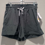 Zella NWT Drawstring Camp Shorts Urban Green Pockets Lightweight UV Sz Medium Photo 0