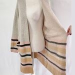 Fortune + Ivy Striped Open Front Long Cardigan Grey Brown Pink Size Large Photo 6