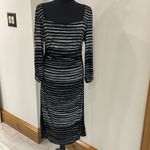 White House | Black Market NWT striped, square neck, ruched dress Size Large Photo 1
