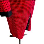 Robert Janan Designed By Eva Midi Vintage Houndstooth Dress Red & Black Size 6 Photo 6
