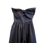 Asos satin navy formal bow front jumpsuit Blue Size 4P Photo 2