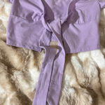 SheIn Cute pastel lavender tie up crop top XS Photo 1
