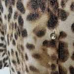 Joseph A Leopard Glitter Cardigan Womens Sweater Sz L Y2K Crystal Bling Glam Photo 13
