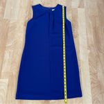 Reiss NWT  Andros Sheer Panel Shift Dress Sleeveless Ocean Blue Keyhole Slit 4 Photo 15