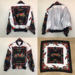 Vintage 80s 90s Scarf Bomber Jacket Photo 6