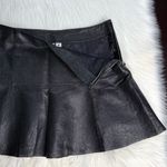 wilson's leather  Maxima Black Perforated Leather Mini Skater Skirt Photo 3