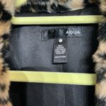 AQUA Leopard Print Faux Fur Coat Sz S Photo 4