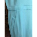 Kasper Light Teal Sleeveless Sheath Dress Notched Neckline Womens Size 18 Photo 3
