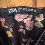 ZARA  Dark Floral Lace trim bodice slip dress S Photo 2