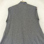 CULLAN Womens Gray 100% Cashmere Draped Waterfall Vest Cardigan Sweater Medium Photo 8