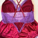 Vintage Lingerie Romper Red Size M Photo 2