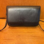 VTG Buxton Black Leather Velvet Touch Cowhide Wallet/Crossbody Bag Photo 2