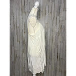 Anthropologie  Women's Medium White Slip Dress Sleeveless‎ Adjustable Straps Photo 3