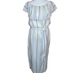 Joie  Almante Off Shoulder Striped Midi Dress Size Small‎ Cotton Photo 2