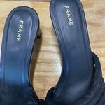 Frame Slide Sandals Women's 7 Black Suede Slip-On Block Heel Formal Open Toe S51 Photo 1