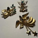 Lot of 3 Gold Tone Brooch Pins Photo 1