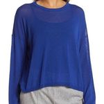 Eileen Fisher  Crewneck Boxy Top Adriatic Blue Large L Photo 0