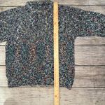 VTG Speckled Knit Sweater Long Sleeve Womens Size Large Cozy Oversized Retro Black Photo 4