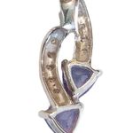 10K 10KT White Gold Trillion Cut Tanzanite Pendant Photo 1