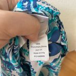 Lilly Pulitzer  Elsa Keep On Trunkin Blue & White Elephant Silk Blouse Photo 6