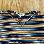 Guess  Y2k Blue Orange Striped Cropped Tee Shirt Youth XLarge Womens Small/Medium Photo 3
