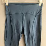 Lululemon Blue Midrise Fleece Lined Animal Print Accent Leggings size 4 Photo 1