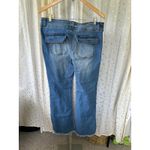 Indigo Rising High Rise Front Patch Pockets Flare Leg Raw Hem Denim Jeans 17/18 Blue Size undefined Photo 2