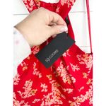 19 Cooper  Red Floral Print Knot Front Halter Neck Dress Size L NEW Photo 4
