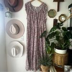 Old Navy Waist-Defined Smocked Floral-Print Midi Dress Pink Ditsy Floral SIZE XL Photo 5