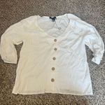 Sanctuary  White Button-Down‎ Blouse with Puff Sleeves Casual Cotton Top Size S Photo 0