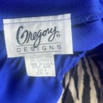 Gregory Designs Vintage Two Piece Skirt Suit Set Blue & Black 16 Photo 8