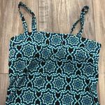 A Shore Fit kaleidoscope tankini top blue and black size 12 Photo 1