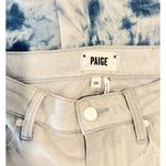 Paige  Womens Jeans Blue Indigo Tie Dye Hoxton Slim Crop Straight Raw Hem Size 29 Photo 3