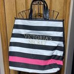 Victoria's Secret Victoria’s Secret Limited Edition Striped Canvas Weekender Tote Bag Photo 0