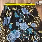 Pantology Vintage Y2K Floral Maxi Skirt Leather Belt Stretch Waist Fairy Large Black Photo 6