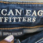 American Eagle  Outfitters super stretch super low jegging AEO denim jeans in dark wash blue size 00 short. Photo 4
