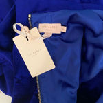 Ted Baker ‎ Maryann Velvet Ruffle Hem Dress in Blue Photo 8
