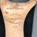 Anyi Lu Black Leather Block Heel Pumps Shoes size 37.5 Photo 7