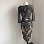 Hera Collection Black and Tan Geometric Pencil Skirt Set Womens Sz Large Photo 4