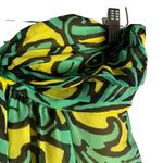 Milly New York Green Yellow Tropical Print Strapless Silk Dress Size 0 Photo 4