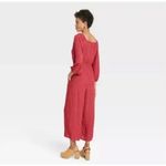 Knox Rose Floral Prairie Jumpsuit Women's Small Red Hippie Boho Casual Retro Y2K Photo 1