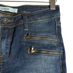 ZARA Basic Chewed Raw Hem Mid Rise Zip Pocket Skinny Jeans Size 4 Photo 4