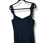 Lulus NWT Dreamy Admiration Black Ruffled Sweetheart Chiffon Maxi Dress Large Photo 4