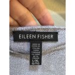 Eileen Fisher Blue Lightweight Knit Sweater Poncho Size Large/XL Boxy Lagenlook Photo 3