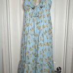 Lush Clothing New LUSH Blue Floral Flowy Long Maxi Dress Women’s Tiered Spring Sundress Sz M Photo 5