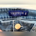 Sapphire Ink  Blue Skinny Jeans with Zipper Details Photo 2