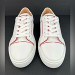 Christian Louboutin Vieirissima Flat White Leather Ace Women Sneakers EU 39 Photo 4